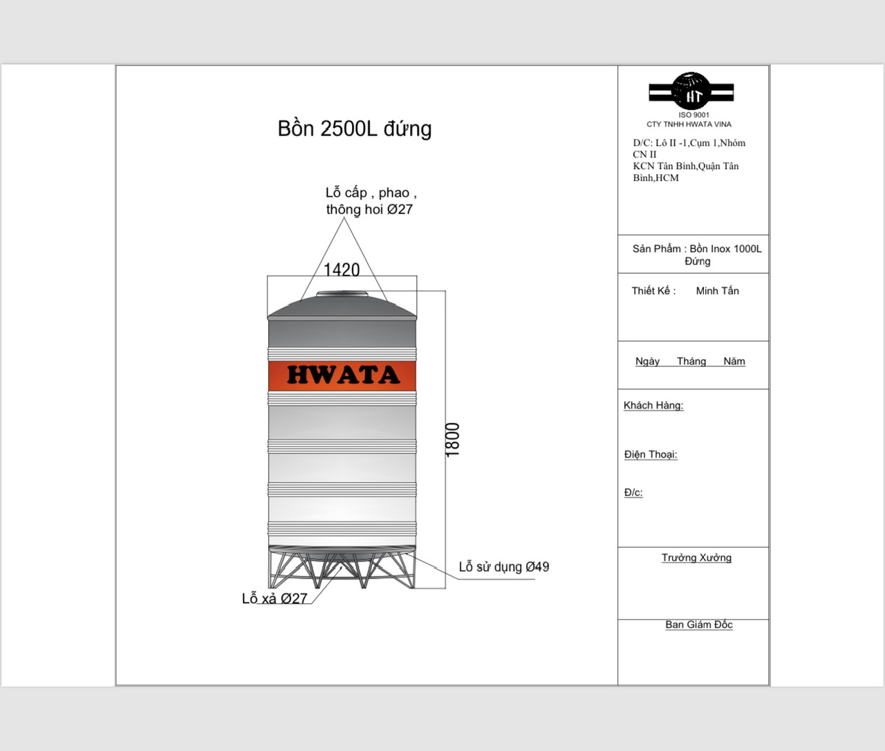 ban ve bon nuoc inox hwata 2500l dung